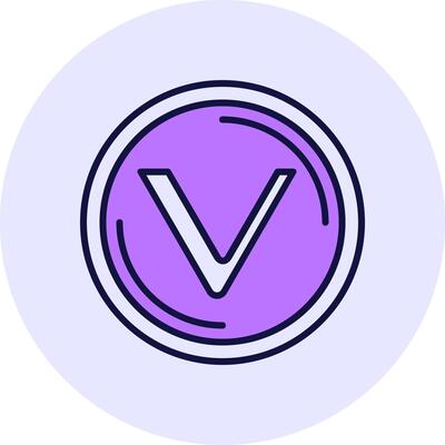 VeChain Filled Circle Fill Style Icon