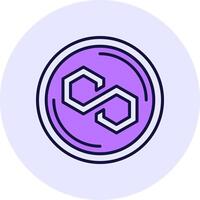 Polygon Filled Circle Fill Style Icon vector