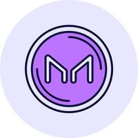 Maker Filled Circle Fill Style Icon vector