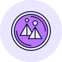 Decentraland Filled Circle Fill Style Icon vector