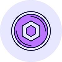 Chainlink Filled Circle Fill Style Icon vector