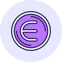 Enjin Coin Filled Circle Fill Style Icon vector