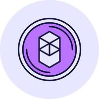 Fantom Filled Circle Fill Style Icon vector