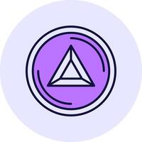 Basic Attention Token Filled Circle Fill Style Icon vector