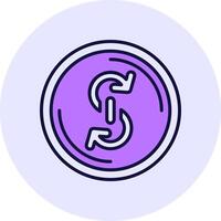 Yearn finance Filled Circle Fill Style Icon vector