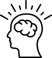 Cognitive Function Line Icon Design Element vector