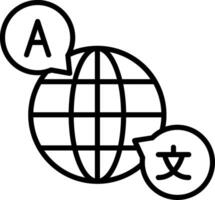 translate Line Icon Design Element vector