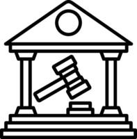 Court Line Icon Design Element vector