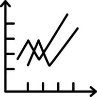 Line Chart Line Icon Design Element vector