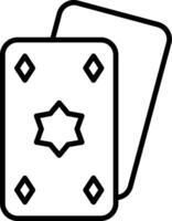 Poker Line Icon Design Element vector