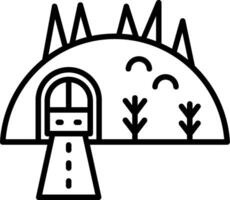 Tunnel Line Icon Design Element vector