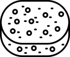 Sponge Line Icon Design Element vector
