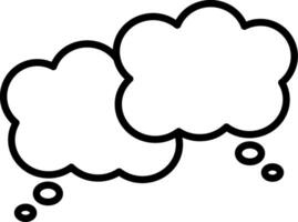 Chat Bubbles Line Icon Design Element vector