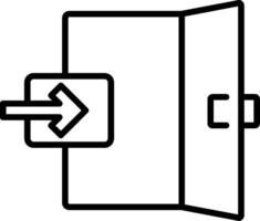 Emergency Exit Line Icon Design Element vector