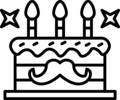 Cake Line Icon Design Element vector