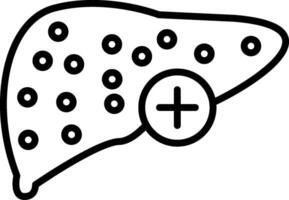 Liver Line Icon Design Element vector