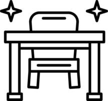 Table Line Icon Design Element vector