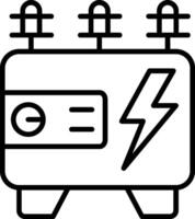 Electricity Generator Line Icon vector
