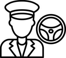 Taxi Driver Line Icon Design Element vector