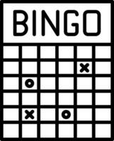 Bingo Line Icon Design Element vector