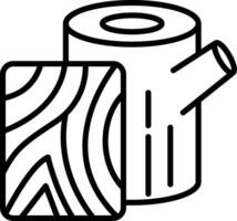 Wood Line Icon Design Element vector