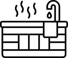 Jacuzzi Line Icon Design Element vector