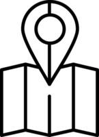 Location Pin Line Icon Design Element vector
