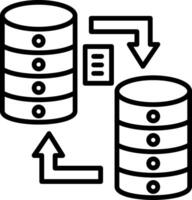 Data Migration Line Icon Design Element vector