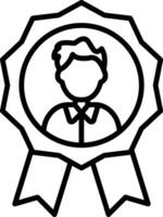 Achievement Line Icon Design Element vector