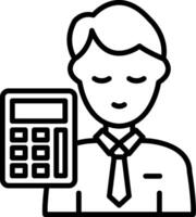 Accountant Line Icon Design Element vector