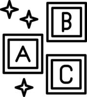 Blocks Line Icon Design Element vector