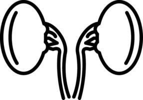 Kidneys Line Icon Design Element vector