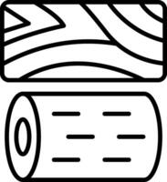Wood Line Icon Design Element vector