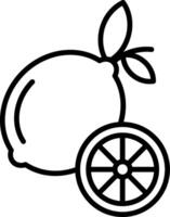 Lemon Line Icon Design Element vector