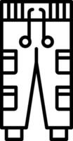 Pants Line Icon Design Element vector