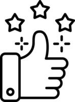Thumb Up Line Icon Design Element vector