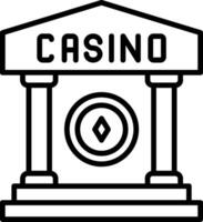 Casino Line Icon Design Element vector