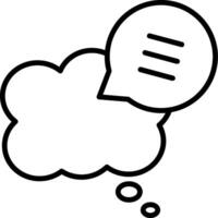 Chat Bubbles Line Icon Design Element vector