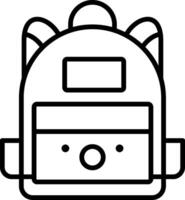 Backpack Line Icon Design Element vector