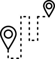 Destination Line Icon Design Element vector