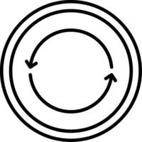 Circular Arrow Line Icon Design Element vector