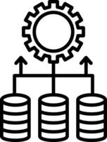 Data Integration Line Icon Design Element vector