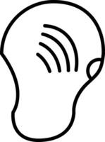 Ear Line Icon Design Element vector