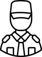 Security Man Line Icon Design Element vector