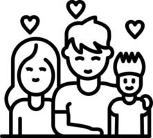 Family Line Icon Design Element vector