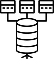 Data Model Line Icon Design Element vector