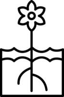 Efflorescence Line Icon Design Element vector