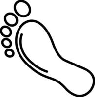 Footprint Line Icon Design Element vector