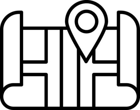 Map Line Icon Design Element vector
