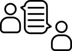 Conversation Line Icon Design Element vector